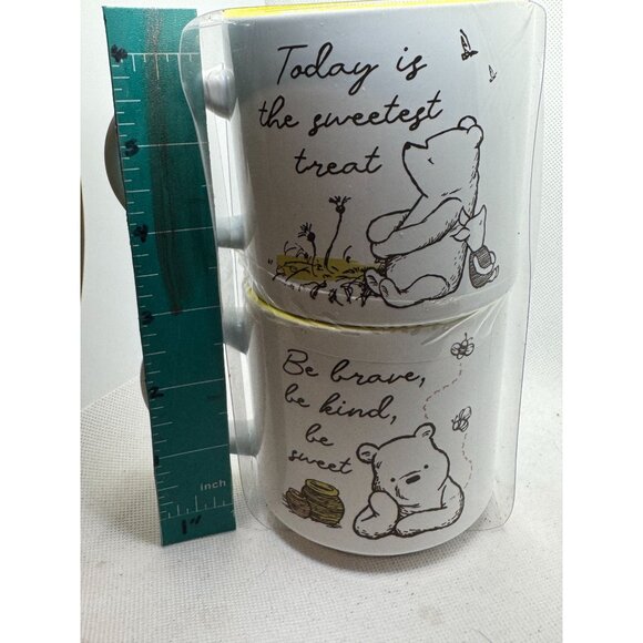 Disney Winnie the Pooh "Sweet & Kind" Quote Ceramic Mug Set of 2 NW - Picture 10 of 10